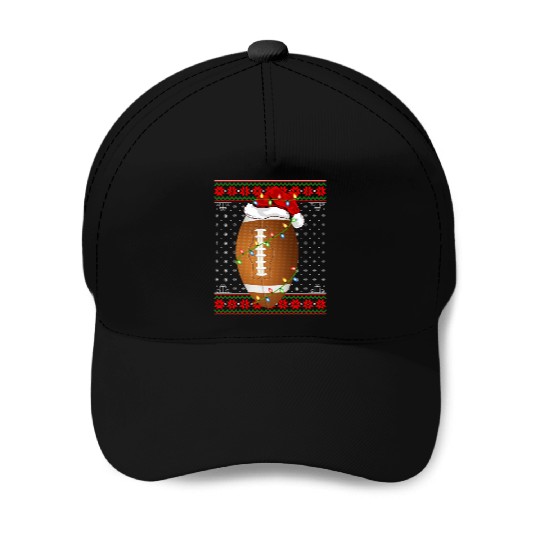 Rugby Player Christmas Baseball Caps