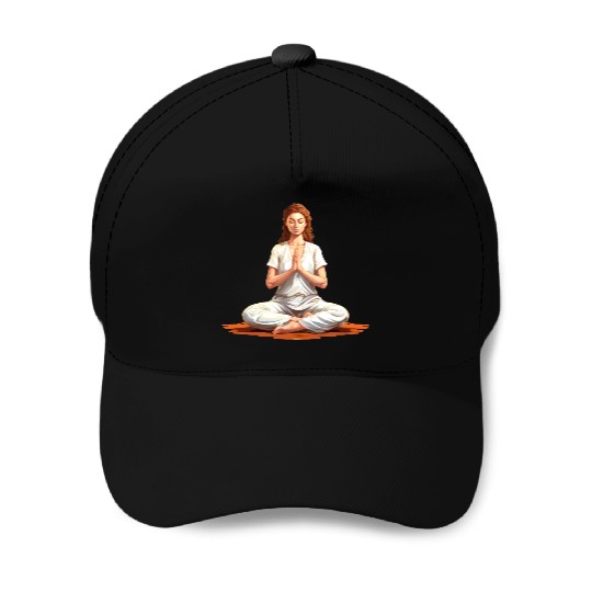 Yoga Angel Baseball Caps