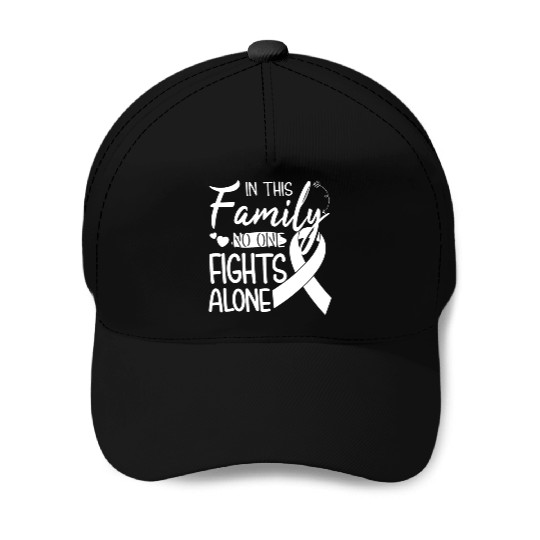 No one fights alone Lung Cancer Awareness Month Baseball Caps