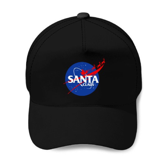 Santa claus funny parody nasa Baseball Caps