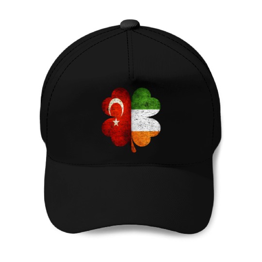 Turkish Irish Shamrock Turkey Ireland Flag Baseball Caps