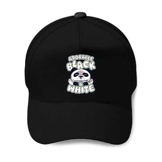 Adorable Black And White Panda Bear Friend Lover Baseball Caps