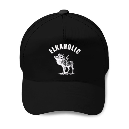 Elk Hunting Elkaholic Hunters Baseball Caps