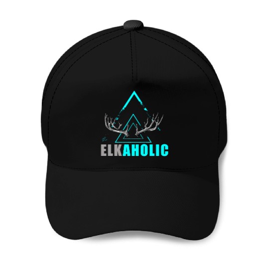 Elk Hunting Elkaholic Hunters Baseball Caps