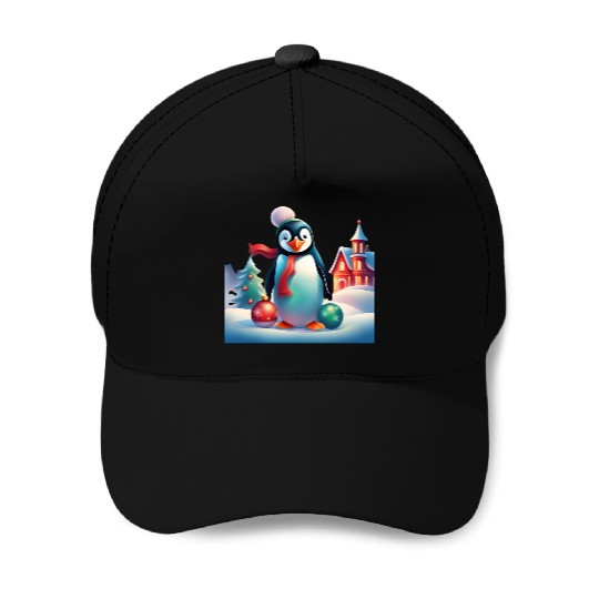 Christmas Merry Christmas For Gift Penguin Snowman Baseball Caps