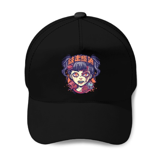 Zombie Ghoul Girl Baseball Caps