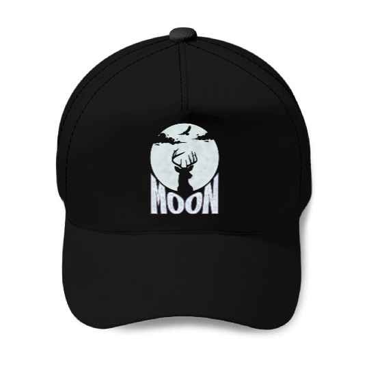Moon, eagle, deer Baseball Caps