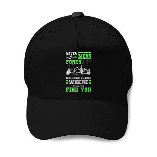 Forest Worker Task Trees Baseball Caps