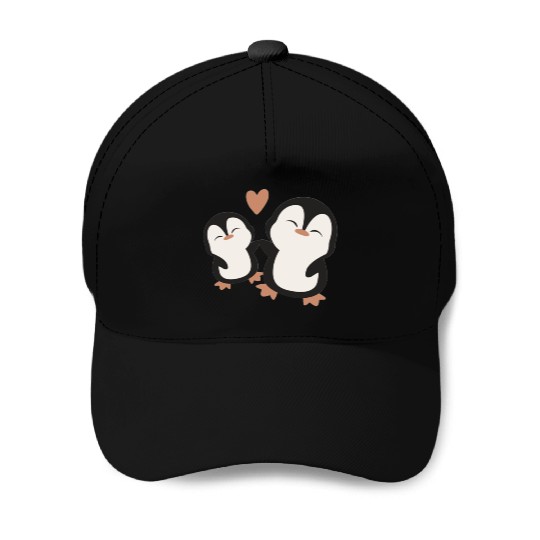 Brown Flat Illustrative Newborn Baseball Caps