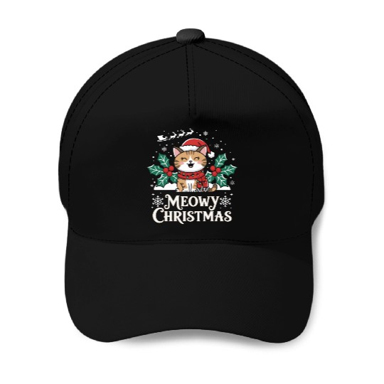 Christmas meow Baseball Caps