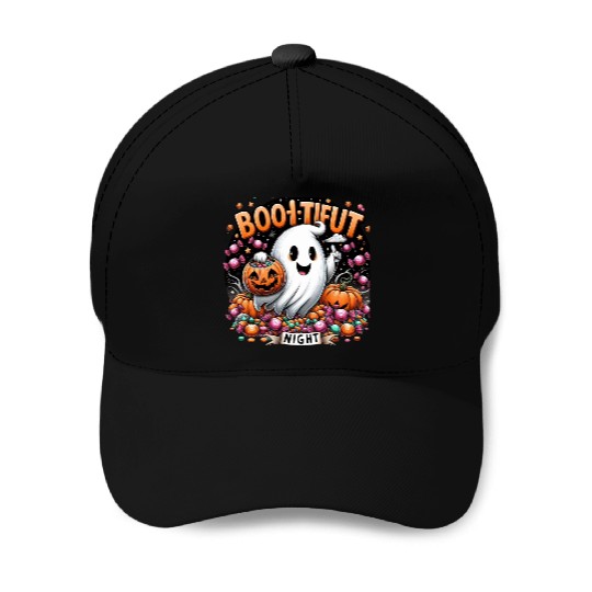 Boo-tiful Night Candy Ghost Baseball Caps