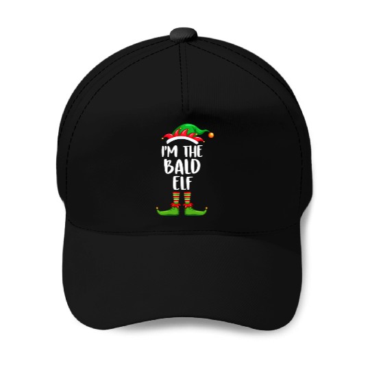 I'm The Bald Elf Baseball Caps Matching Family Christmas