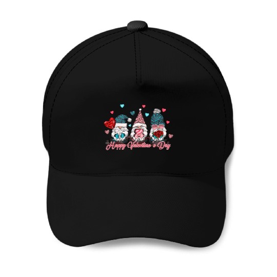 Gnomes Valentines Revelin, Valentines Retro Baseball Caps