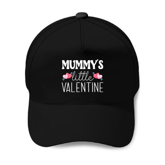 Mummys Little Valentine Baseball Caps