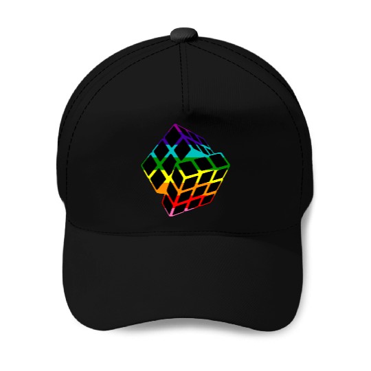 Geometric blocks Baseball Caps