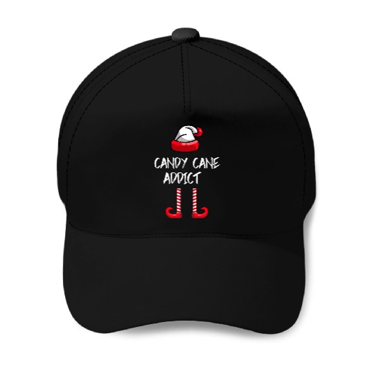 Candy Cane Addict Funny Christmas Baseball Caps