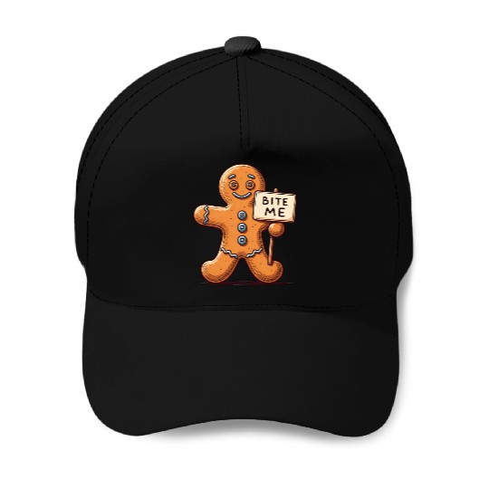 Sassy Gingerbread Man Baseball Caps