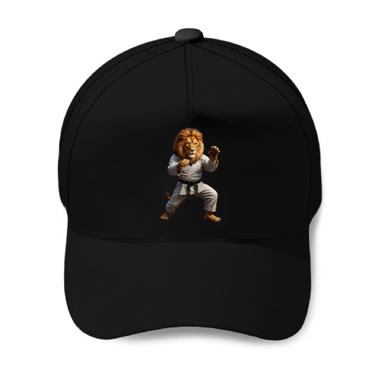 Karate King Lion - Strength and Skill Baseball Caps