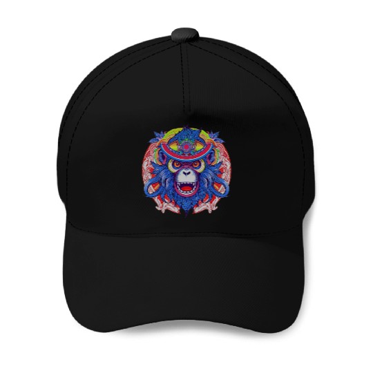 Vibrant Ape Baseball Caps