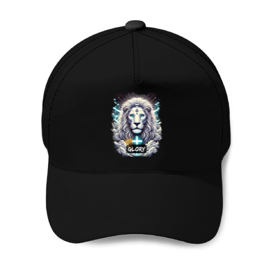 White Lion Of Judah Glory Baseball Caps