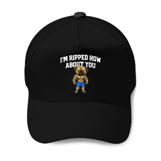 Im Ripped How About You Funny Workout Humor Gym Baseball Caps