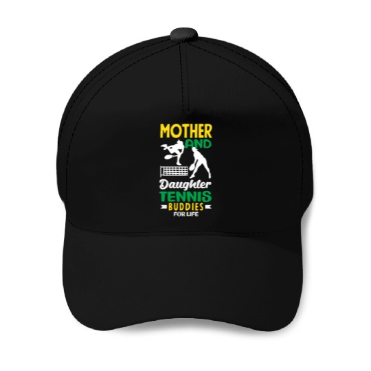 Mother And Daughter Tennis Buddies Baseball Caps