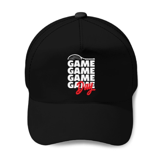 Tennis Game Day Enthusiasm Baseball Caps