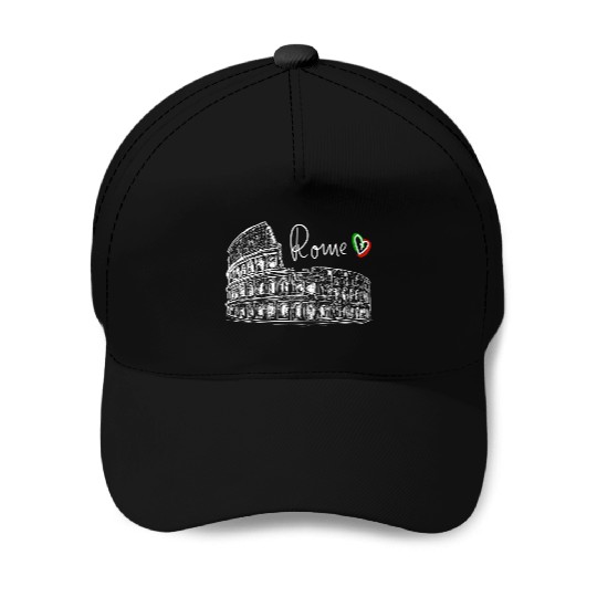 Colosseum Italy Rome sightseeing Trevi Fountain Baseball Caps