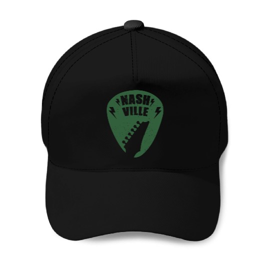 Nashville Music City Guitar Pick Baseball Caps