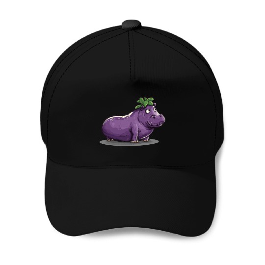 Hip Eggplant Baseball Caps