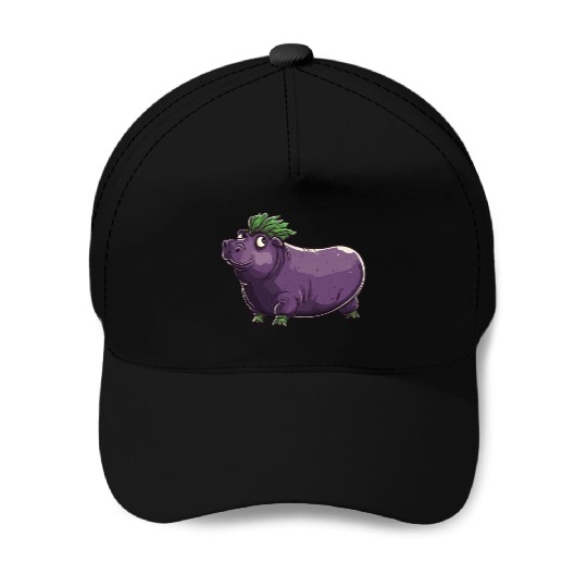 Hip Eggplant Baseball Caps