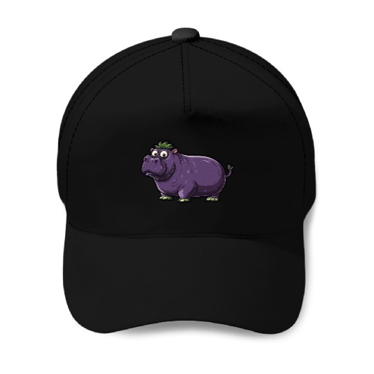 Hip Eggplant Baseball Caps