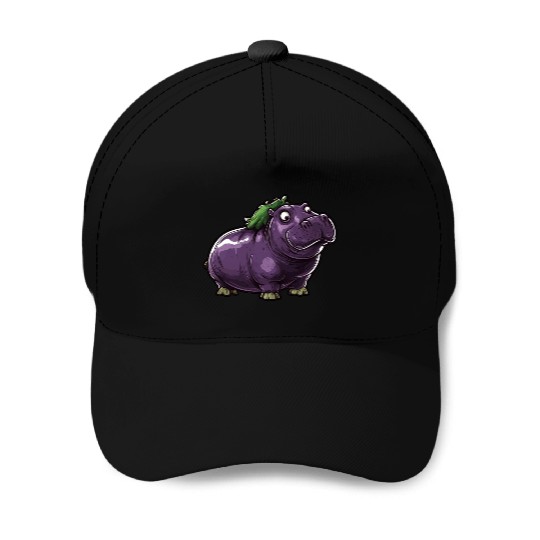 Hip Eggplant Baseball Caps
