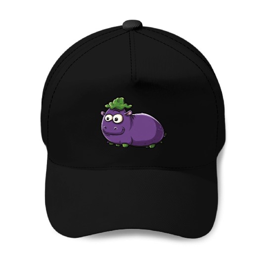 Hip Eggplant Baseball Caps