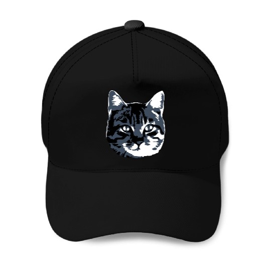 Cat Lover Realistic Pet Face Cute Cool Kitten Head Baseball Caps