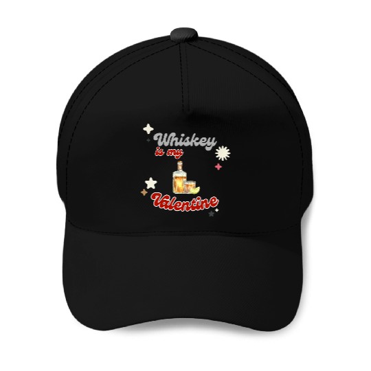 Whiskey Lovers Valentine's Design Baseball Caps