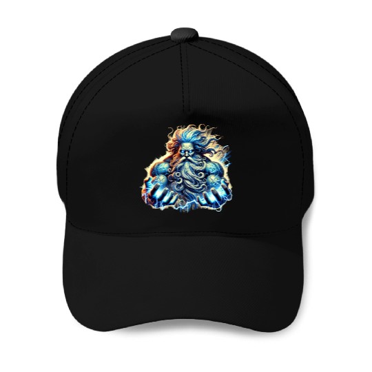 The Greek God Zeus with Lightning Baseball Caps
