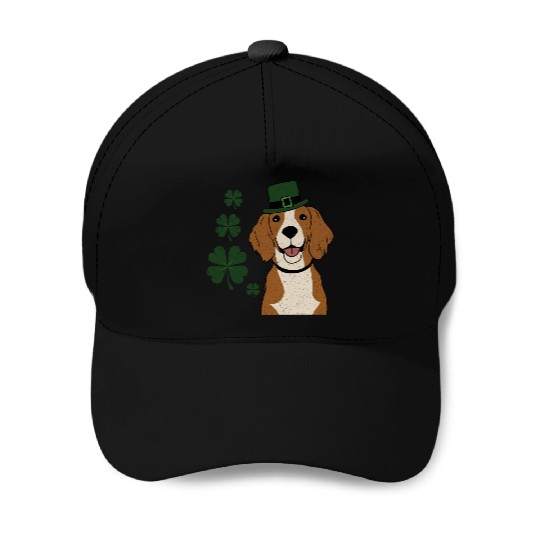 Irish Setter and four leaf clover St Patrick's Day Baseball Caps