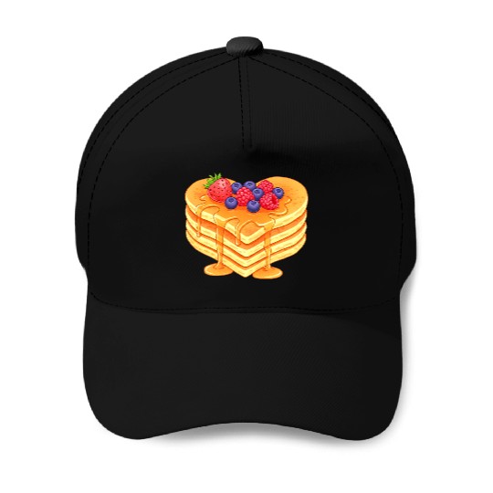 Sweet Berry Pancake Stack Baseball Caps