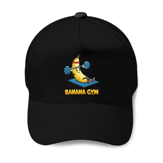 Fitness and bananas for banana gym Baseball Caps