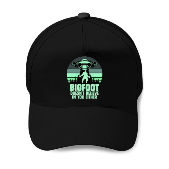UFO-Bigfoot Yeti Sasquatch Baseball Caps