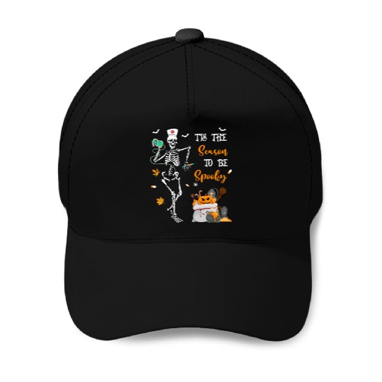 Tis The Season To Be Spooky Nurse Baseball Caps