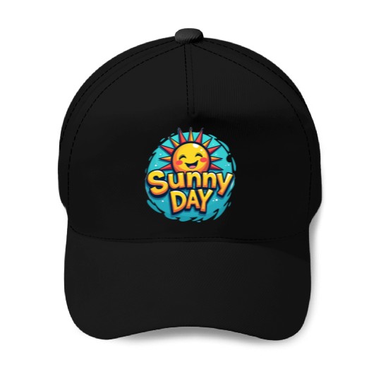 Sunny Day Sun Summer Vacation Baseball Caps