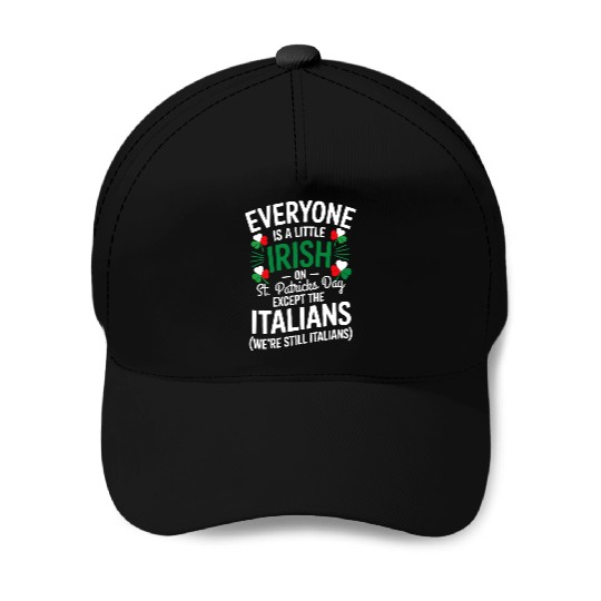Italian St Patrick Day Funny Irish Shamrock Baseball Caps
