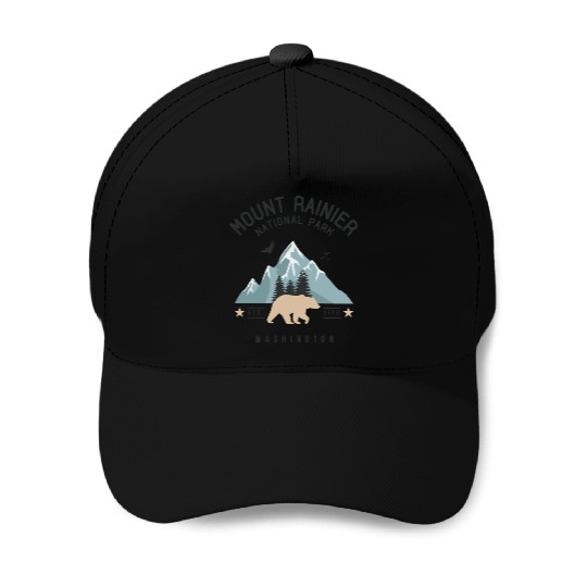 Mount Rainier National Park Est. 1889 Washington Baseball Caps