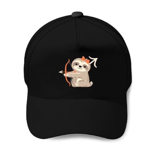Sagittarius Zodiac Sloth Archer Design for Baseball Caps