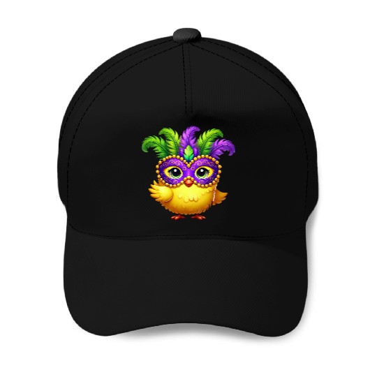 Mardi Gras Chicken Chick Mask Carnival Costume Baseball Caps