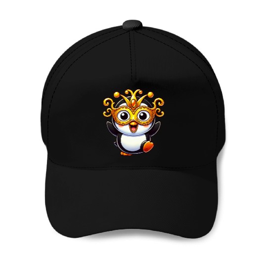 Mardi Gras Penguin Mask Carnival Costume Baseball Caps