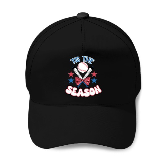 Tis the season - Baseball Mom Theme Baseball Caps
