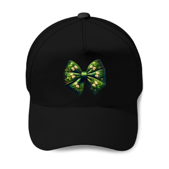 Bow Tie Shamrock St. Patrick's Day Baseball Caps